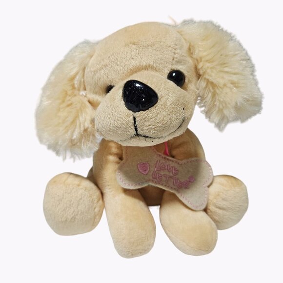 Walmart Valentines Day Puppy Dog 6 inch Plush Love Letter T-Bone Stuffed Animal - Picture 1 of 7